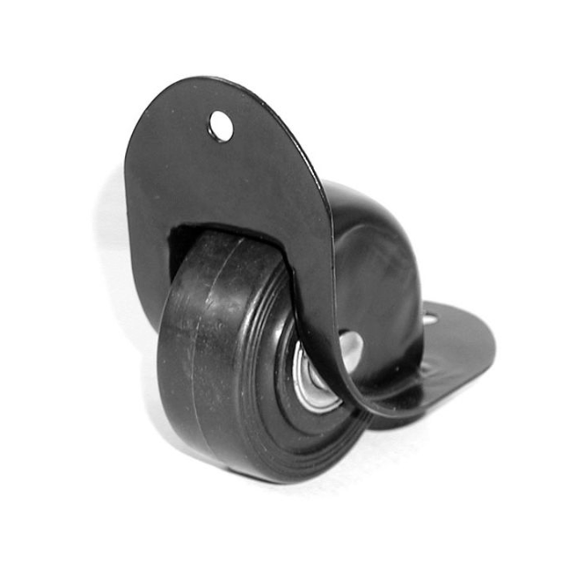 Rueda con angulo de 90º , Radio de 30º , soporta peso maximo 80Lbs. estructura de metal, rueda de plastico ABS, especial para bolsas