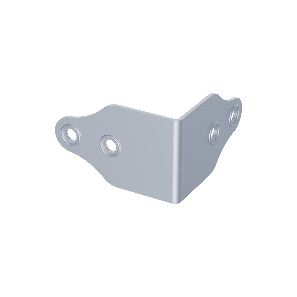 Soporte L, terminacion PennBrite de 4 orificios con protectores de remaches de 56mmx35mm radio de 3/64 pulgadas