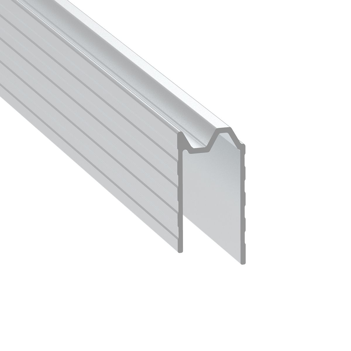 Perfil de aluminio tipo A o Hibrido de 1/2" 13mm, 4 metros de largo