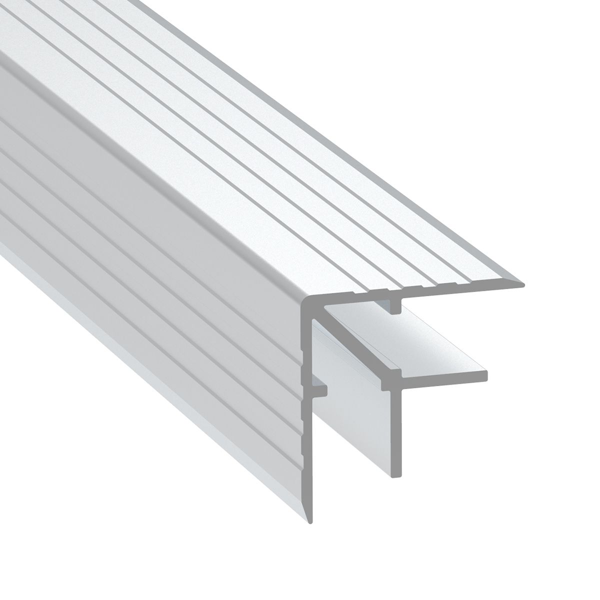 Angular de aluminio de ángulo doble de 10mm con patas de 30 mm - 2 m de largo