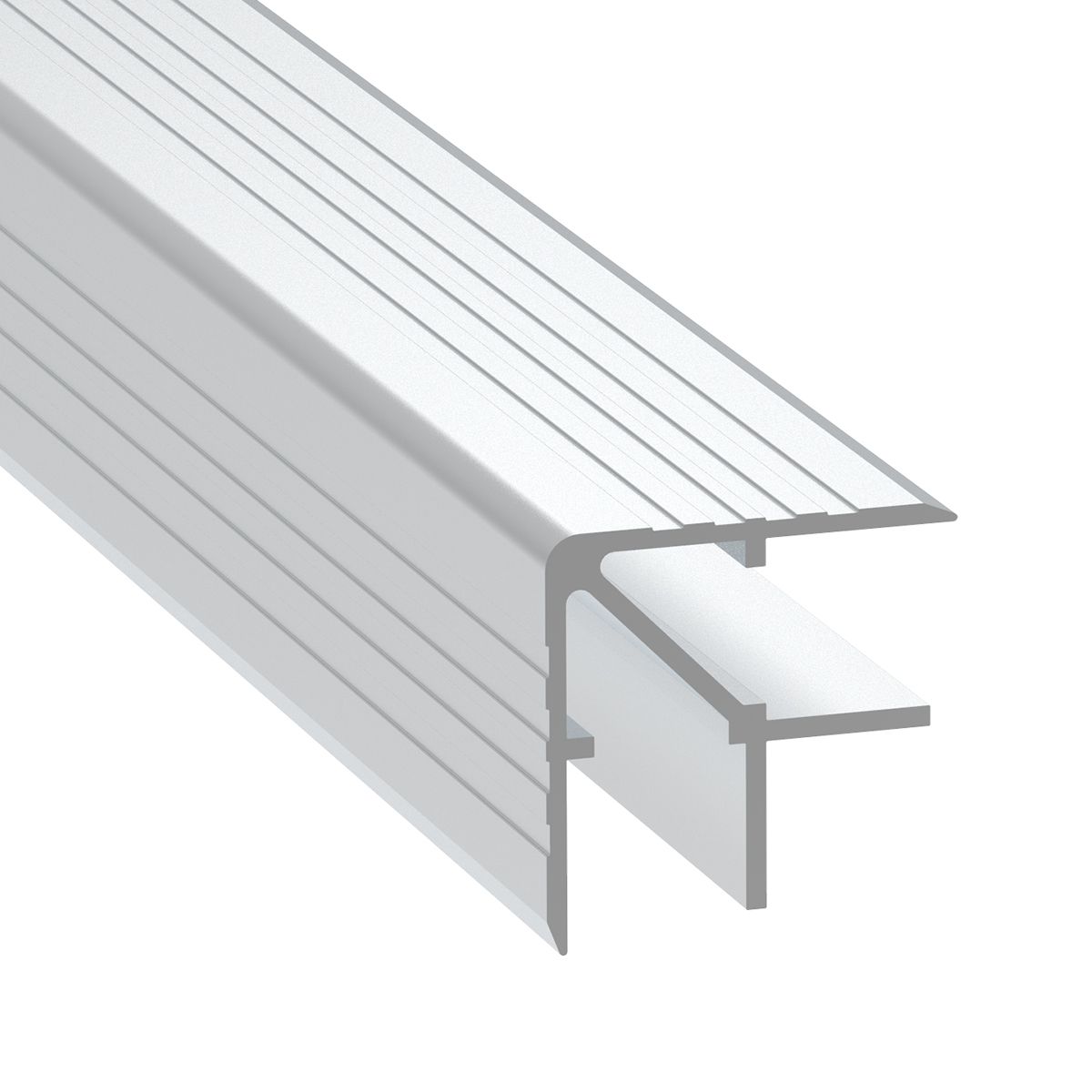 Angular de aluminio de ángulo doble de 13 mm con patas de 30 mm - 2 m de largo