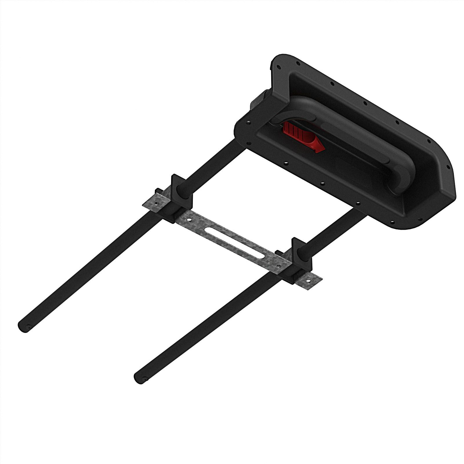 Asa extraíble empotrada negra. Longitud cerrada: 622mm Extensión: 431 mm. Capacidad de carga: 396Lbs