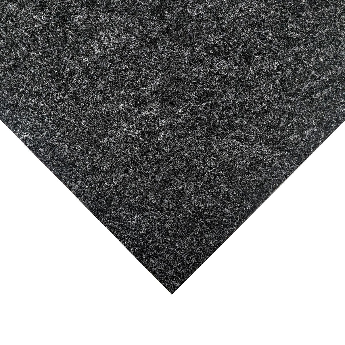 Alfombra sintética gris de 72" de ancho, 1/8" grueso para interior y exterior