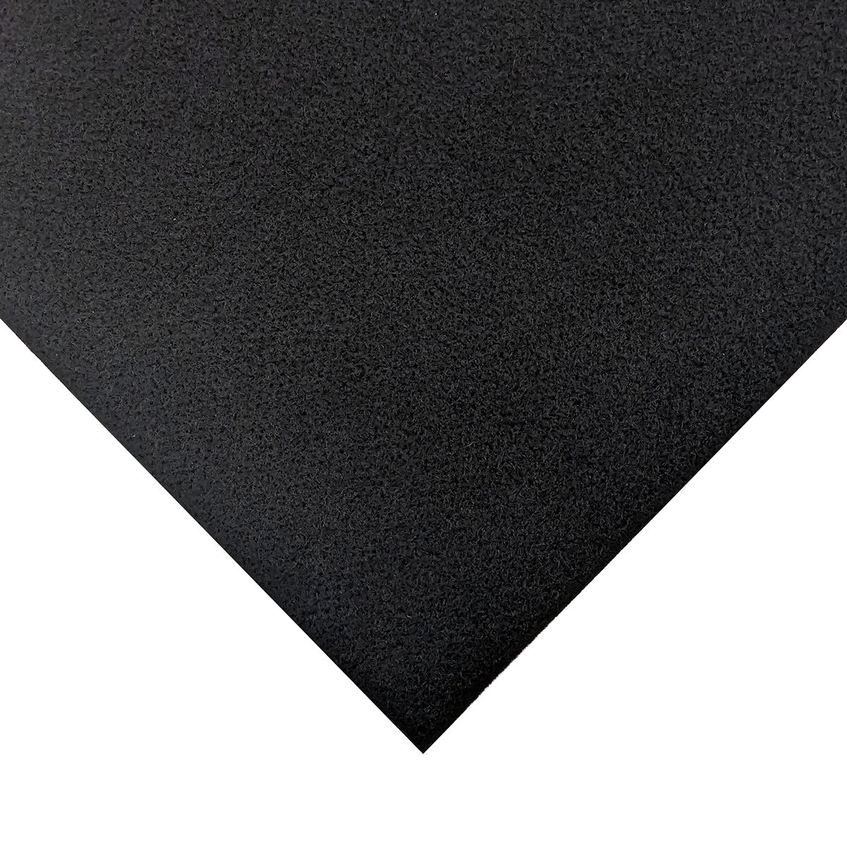 Alfombra sintética negra de 72" ancho, 1/8" de grueso, interior y exterior