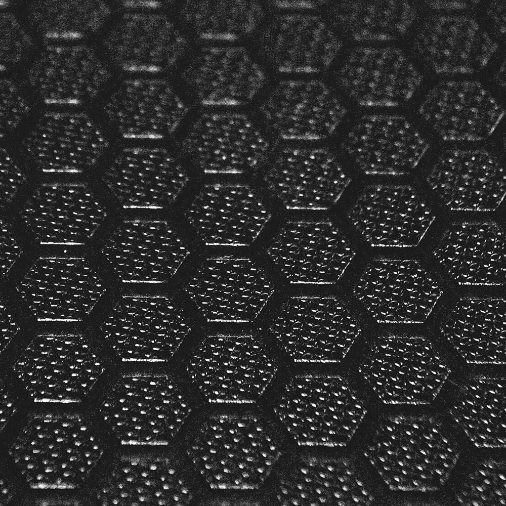 Plywood laminado con diseño fenolico de exagonos negro y contra cara negro 1/2"